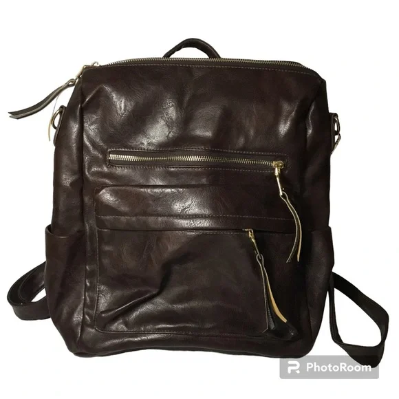 Modem + Chic | Bags | Modem Chic Womens Brown Vegan Leather  display picture 1